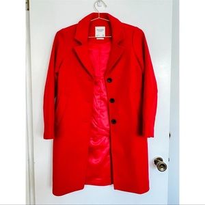 ABERCROMBIE WOMEN'S WOOL -BLEND DAD COAT SIZE XXS